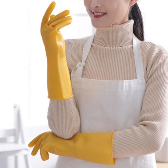 Cleaning Gloves Breathable Oilproof Rubber Anti-scratch Wide Application Washing Gloves for Kitchen