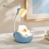 Small Bedside Lamp for Toddlers Sleeping Cat Night Light Kids, Rechargeable LED Nursery Lamp, Soft Eye Protection Adjustable Brightness Touch Bedroom