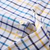 Camisas Oxford de Algodón 100% Puro para Hombre Manga Larga Camisa a Cuadros Rayada Masculina Negocios Tartán Camisa Roja Ropa de Diseño para Hombre