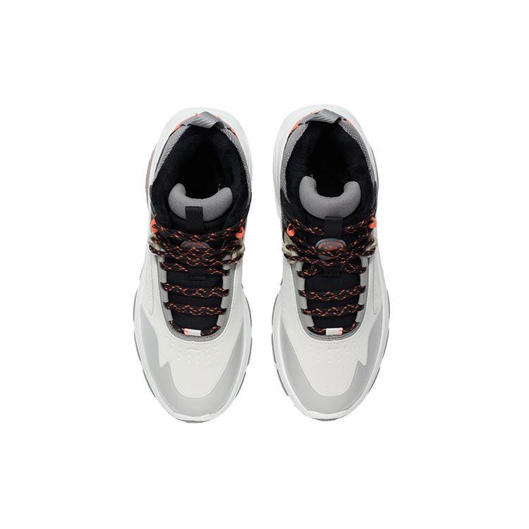 Li Ning Warm Edge Trend Rebound Mid-Top Running Shoes Men Running Shoes Gray AGLR239-1