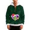 Men's  Plush  Half  Zipper  Hooded Hood  Hoodie