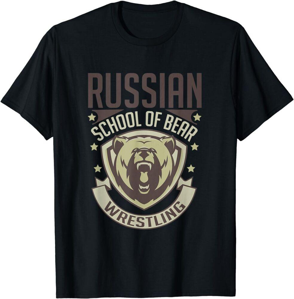 NEW LIMITED Russian Bear Wrestling Grappling Vintage Retro MMA Tee T-Shirt S-5XL Unisex T-Shirt XL