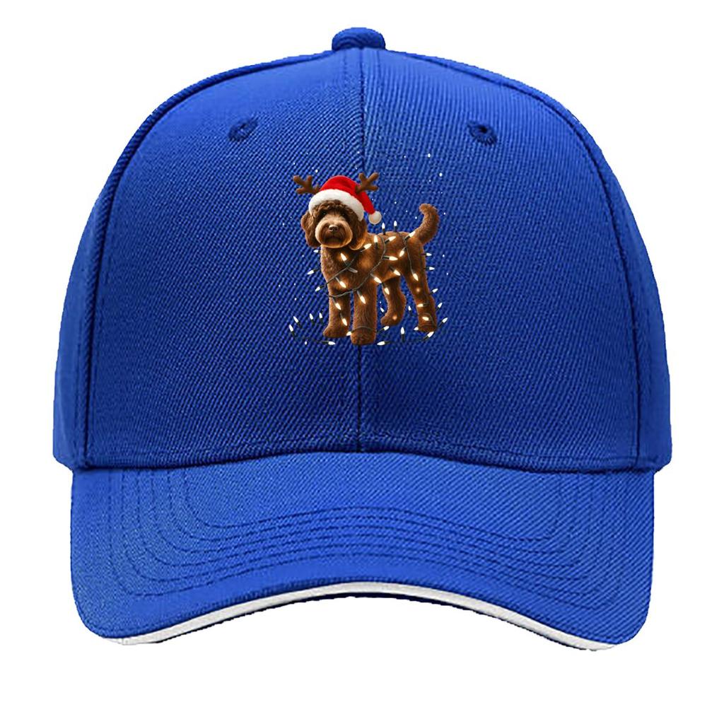 Chocolate Doodle Christmas Tracksuit Dog Sandwich Baseball Cap Sun Cap Outdoor Workouts Hat