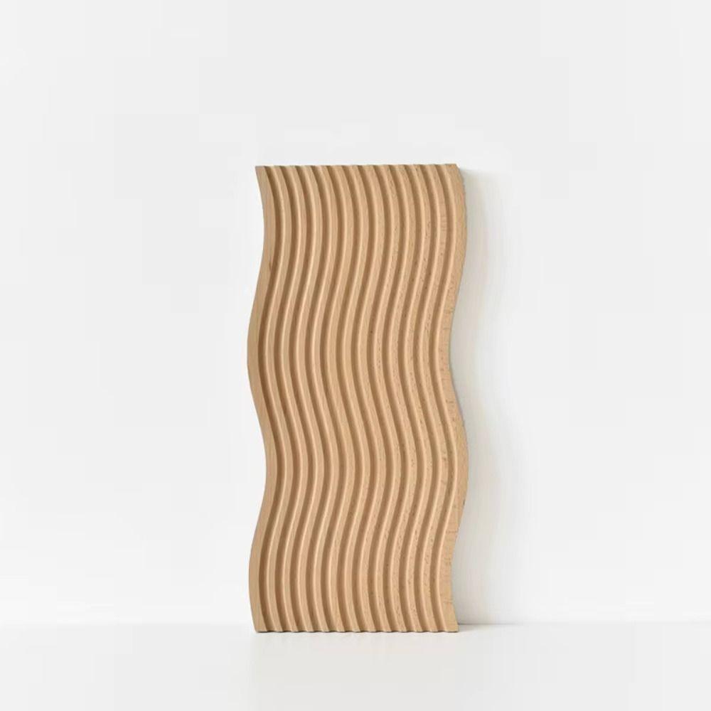 Wooden Plate Wooden Tray Modern Style Wavy Design Tea Tray High-end Quality Simple Design Snack Dish Home Decoration