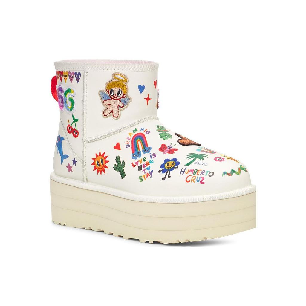 UGG Klasické platformové boty Pop Sketch Dámské tenisky Bílé 1153065-WHT