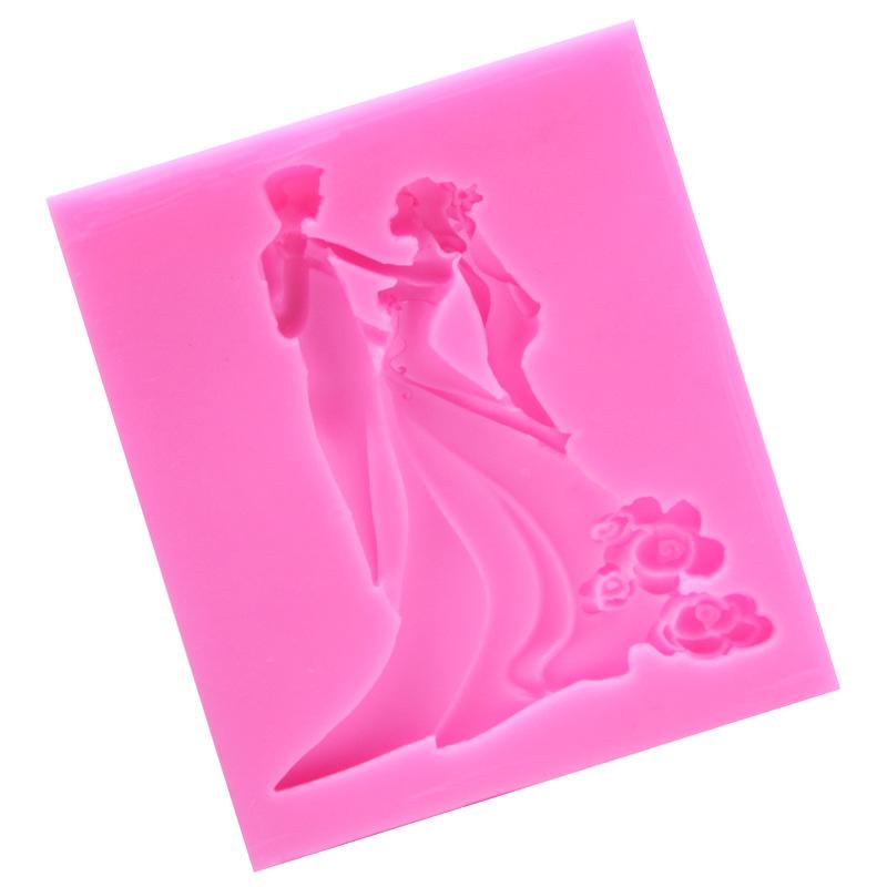 Fondant Bride Groom Dance Silicone Molds Cake Decorating Tool Sugarcraft Chocolate Wedding Design Gumpaste Mold Resin Molds