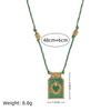 Heart Tarot Card Pendant Simple Design Minimally Colored Collarbone Chain Tarnish Resistant Adjustable Gold Plated