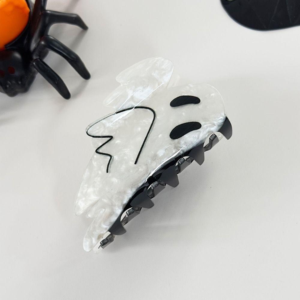 Spider Halloween Hair Claw Acrylic Skeleton Shark Clip Fashion Halloween Themed Gripper  Girls