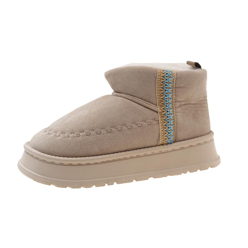 Fashion Boots Flat Heel Round Toe Luxury Designer Winter Shoes Boots Women Snow Fashion Elegant 2024
