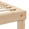 Brown Bed Frame with Headboard 75 X 190 Cm Solid Pine Wood
