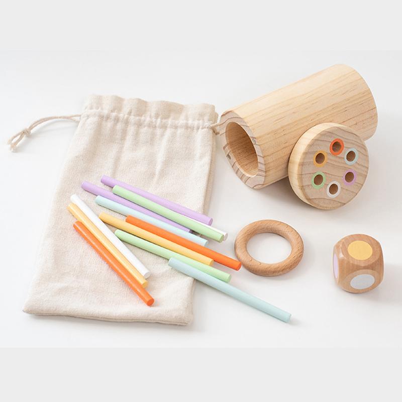 

Игрушки для малышей Монтессори для 1, 2, 3 лет, соответствующие цвета, мелкая моторика, сенсорные игрушки, деревянные обучающие палочки, настольная игра