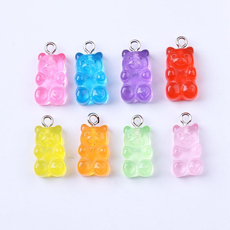 

Little Bear Resin Keychain & DIY Jewelry Accessories Bear Eye-catching чёрный