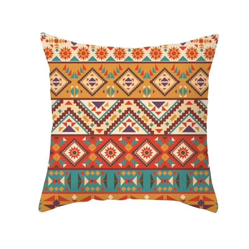 45*45cm Tribal Striped Indian Totem Pillowcase Living Room Sofa Office Chair Lumbar Cushion  Cover Home Decoration