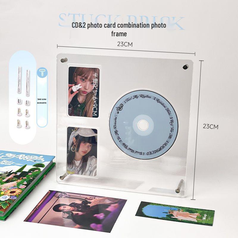 Acrylic 3-inch Photo Frame Display Stand & Album Storage Box