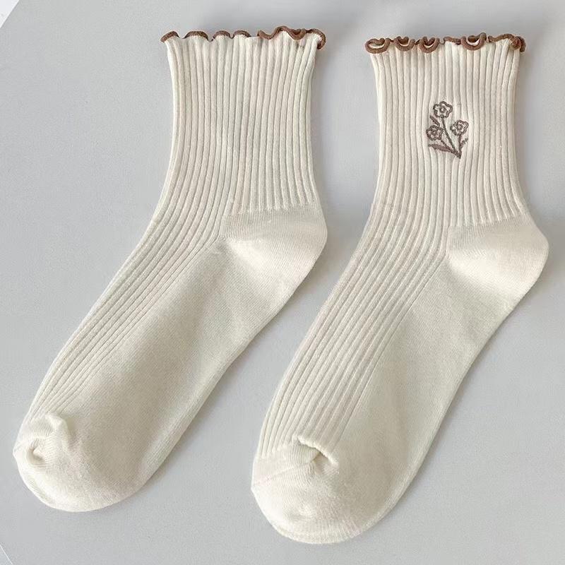 

Носки для девочек 3-12 лет, осенние, милые, принцесса, носки с оборками, средние, хлопковые носки one size