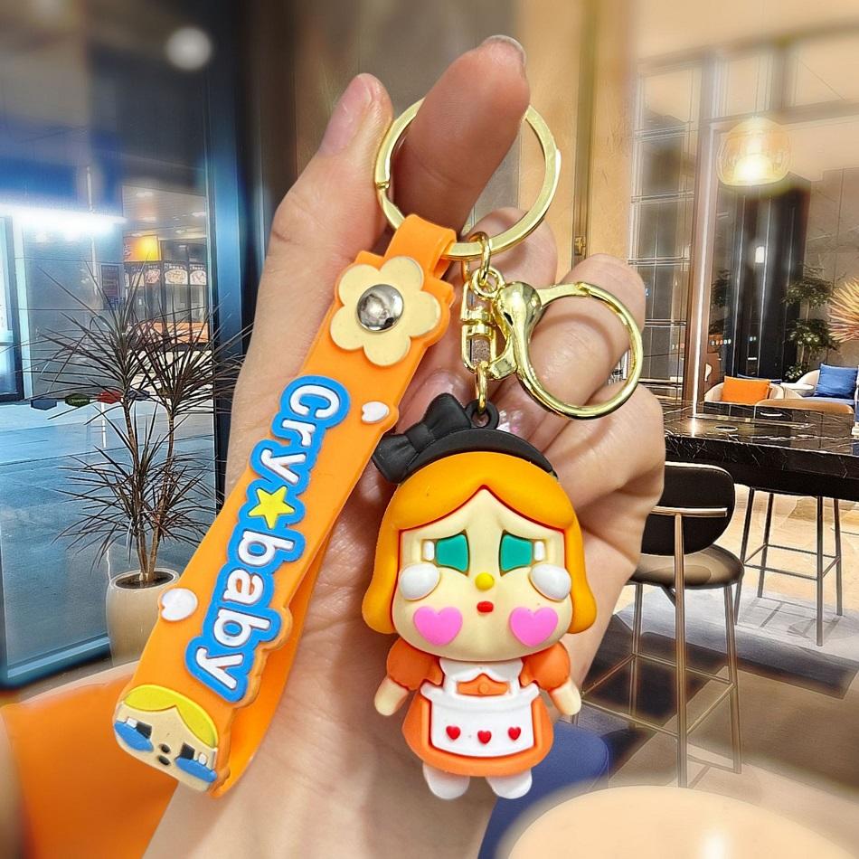 Cartoon Crybaby Vinyl Doll Animal schoolbag Pendant Keychain Gift