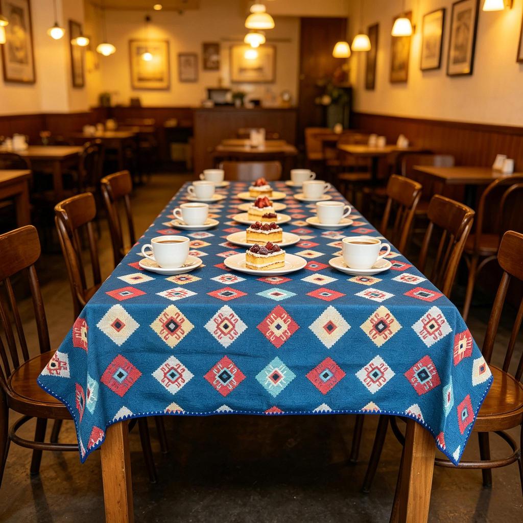 Tavola da Pranzo Casa Cucina Festa Decorazione Tocco Morbido Lavabile Pratica Rettangolare Cotone Lino Tovaglia