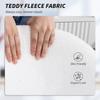 Teddy Fleece Office Chair with Wheels - Cream White