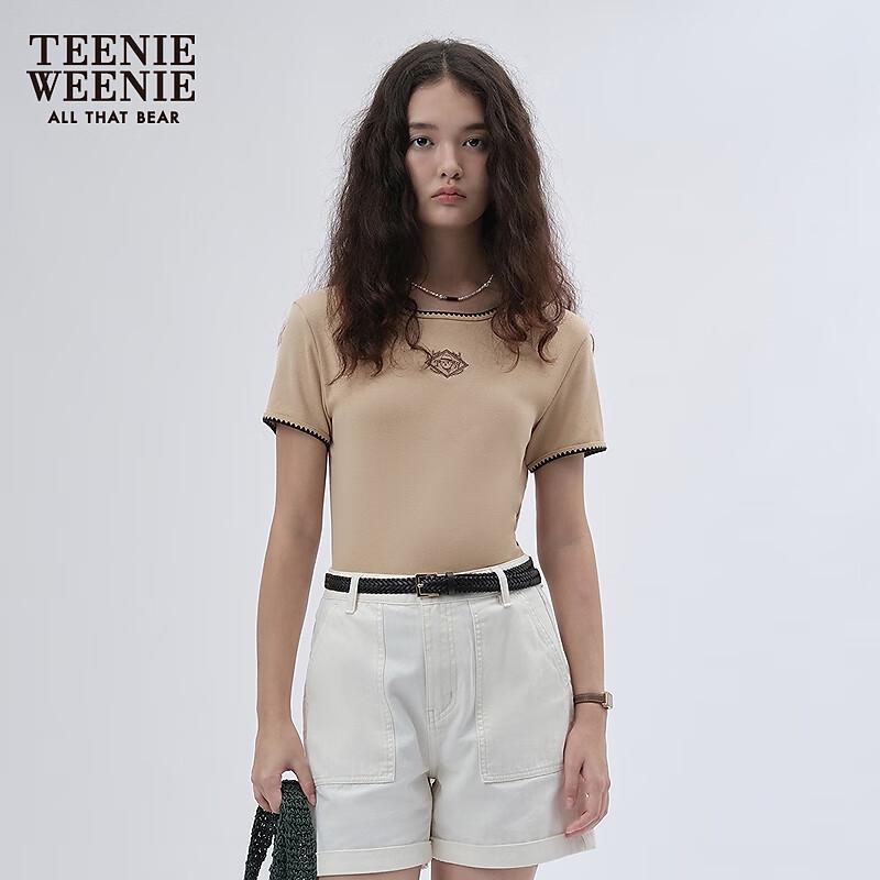 Teenie Weenie Bear Embroidered Short Sleeve T-Shirt