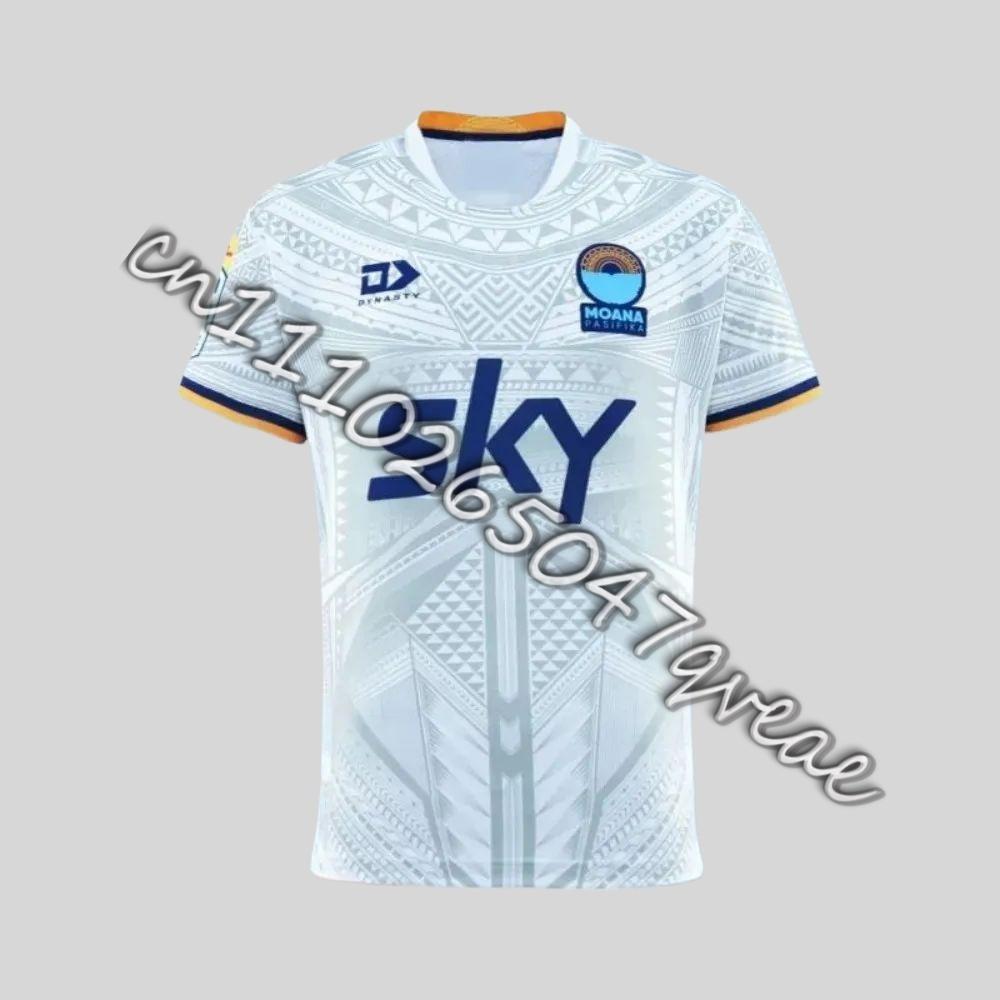 2026 Summer Men's Rugby Jersey Moana Pasifika Print Pattern Sports Breathable Round Neck T-shirt Outdoor