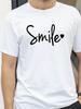 Smile Heart Print Women T Shirt Short Sleeve O Neck Loose Women Tshirt Ladies Tee Shirt Tops Clothes