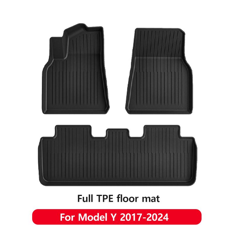 Full TPE Trunk Mat And Full TPE Floor Mat For Tesla Model Y3 Anti Slip And Wear-resistant Interior Automotive Modification Parts