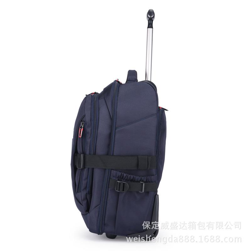 Weishengda Business Tie Rod Bag Travel Backpack Large Capacity Tie Rod Backpack Back Pull Dual-Purpose Backpack