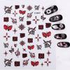5D Geprägter Nail Art Sticker Halloween Cartoon Spinnennetz Geist Kürbislaterne Nagel Klebeaufkleber
