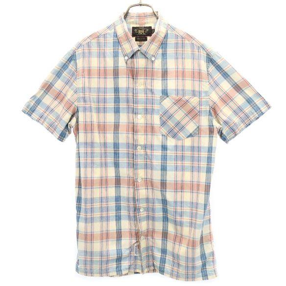 RRL Black Tag One Star Check Pattern Short sleeve shirt S RALPH LAUREN Men's Used