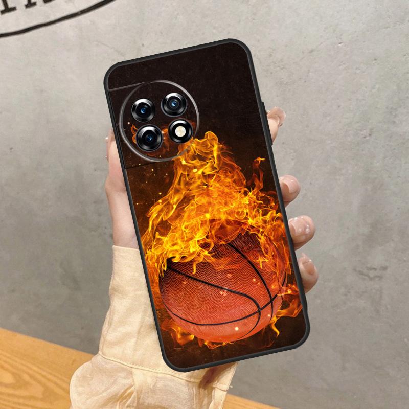 Basketball On Fire Case For OnePlus 15R 13T 13R 13 12 12R 11 10 9 Pro 10T 8T Nord 5 CE 2 3 4 Lite N20 N30 Cover