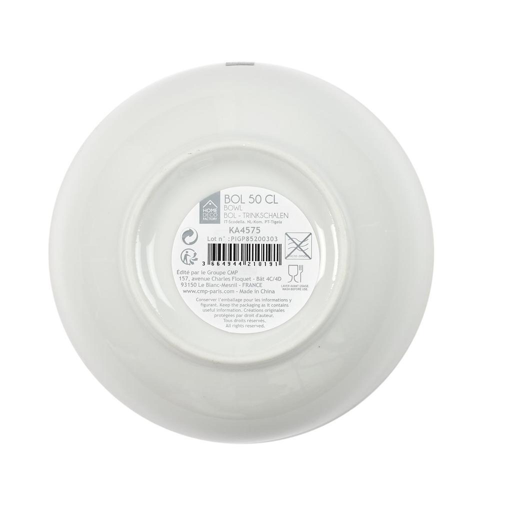 Perlweiß Gold Suppenschale 500 ml WEISS