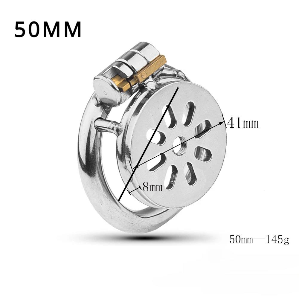 Flat Chastity Lock for Men Metal Chastity Devices Urethral Plug High Comfort Anti Cheating Dormant Lock Sex Toy for Couple SM