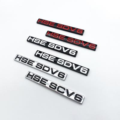Car Styling Decal For SUV Series 3D Glossy Black White HSE SDV6 Emblem ABS Car Rear Tail Side Fender Trunk Badge Sticker