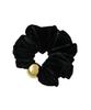VINGTAINE Velvet Scrunchie with Metal Hair Arrangement Fashionable for Adults and Balls, Style, Women, HS-229-GOLD