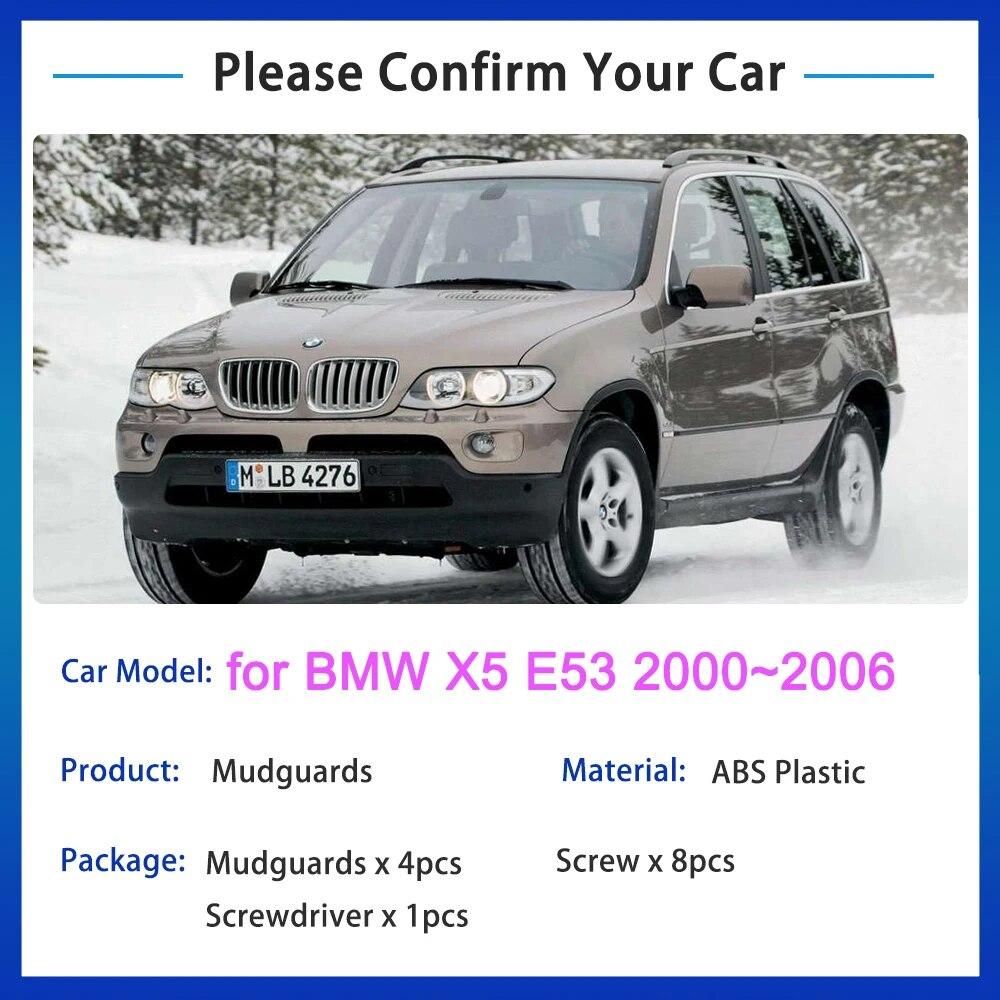 Pro BMW X5 E53 2000 2001 2002 2003 2004 2005 2006 Vylepšení bahna Protistříkající blatníky Přední Zadní Kola Blatník Lapače blatníků Příslušenství