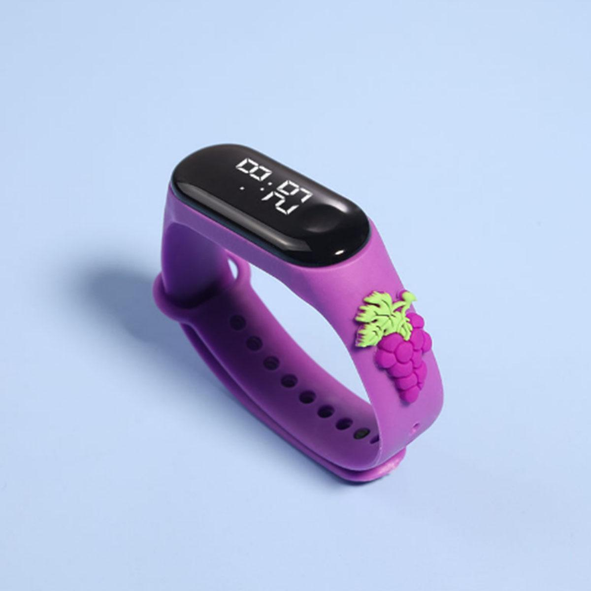 

DIY doll watch; Customized silicone strap wristband electronic watch; doll style electronic watch. фіолетовий