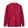 Grandma autumn women's top middle old man winter knitted sweater mother base clothes year 0 old lady sweater