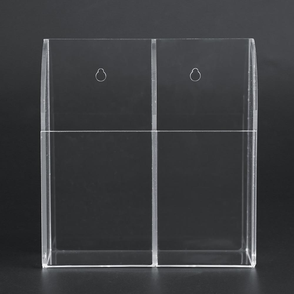 Acrylic Remote Control Holder Wall Mount Clear Remote Control Box MultiPurpose Universal Remote Control Organizer