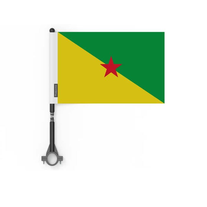 Drapeau - Guyane - Vélo - 10 pièces - 14 x 21 cm - Polyester - Extérieur