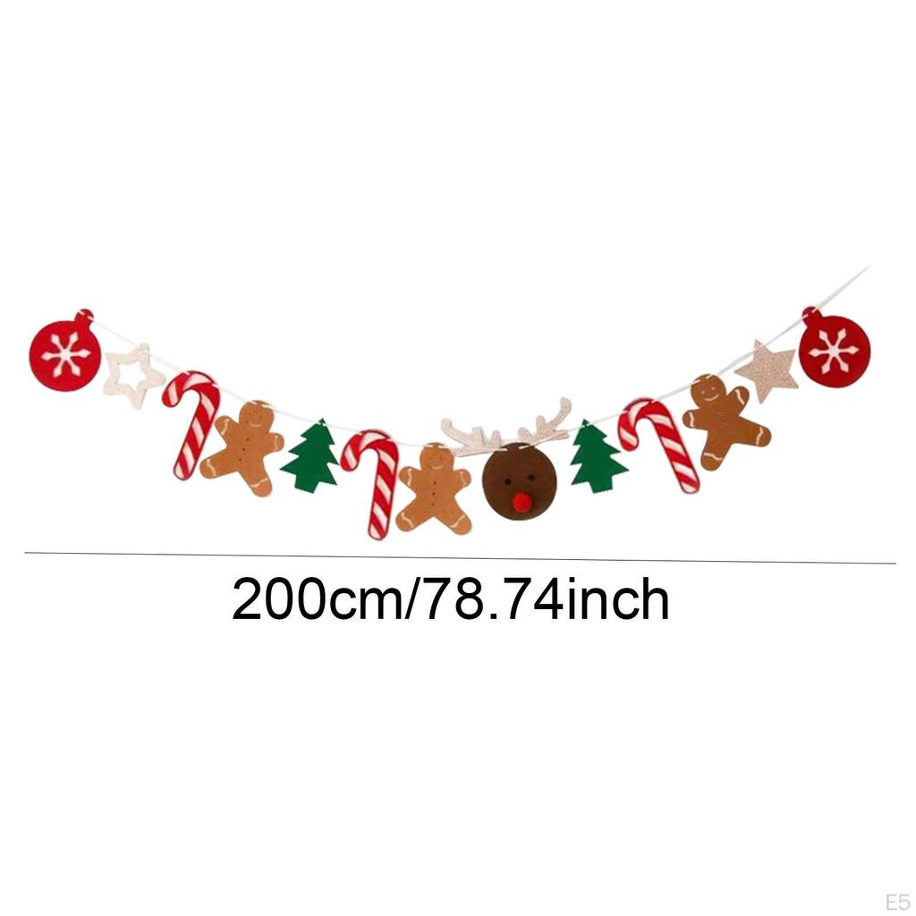 Christmas Banner Bunting Decorative Pull The Flag, Decoration, for Festival