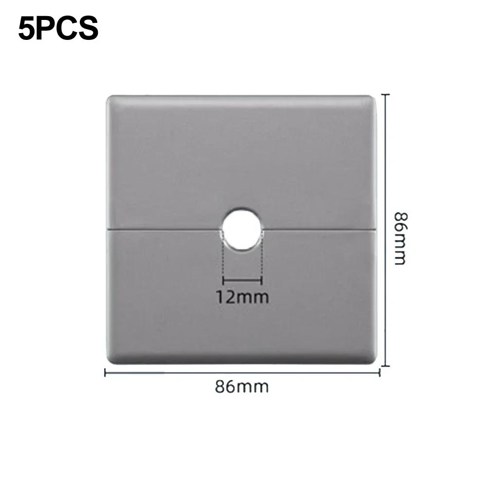 

5 шт. квадратная труба настенная крышка выключатель и розетка крышка накладка декоративные пластины для различных труб для ванных кухонь