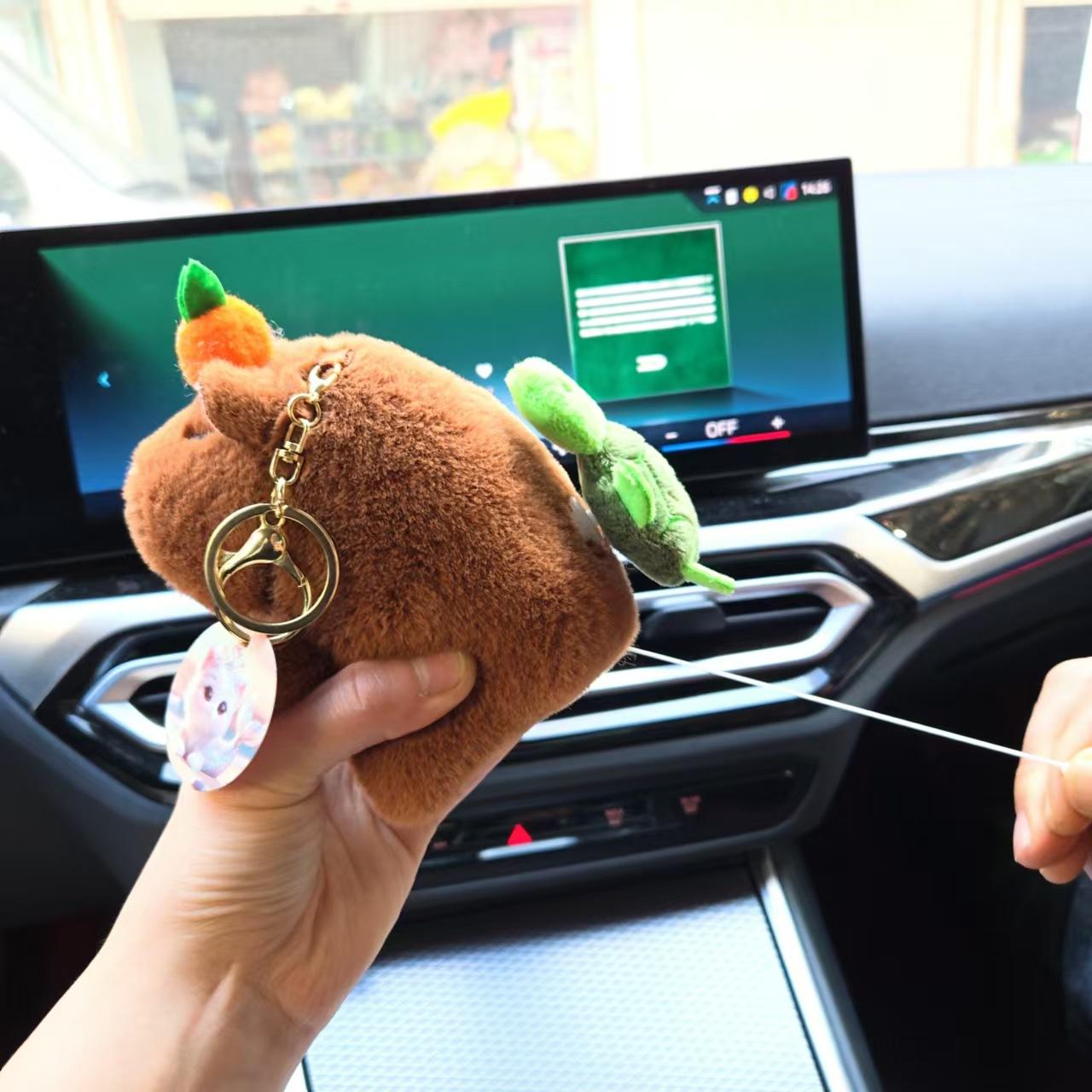 

Plush Pulling Turtle Backpack Transshipment Capybara Keychain Wholesale Kapibara Student Schoolbag Pendant Small Gift