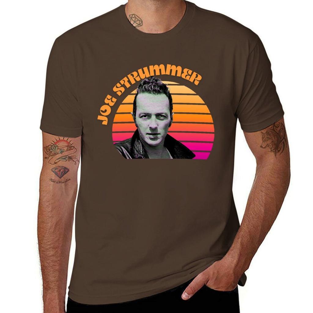 Joe Strummer T-Shirt Tops Blanks Oversized Mens Graphic T-shirts Anime