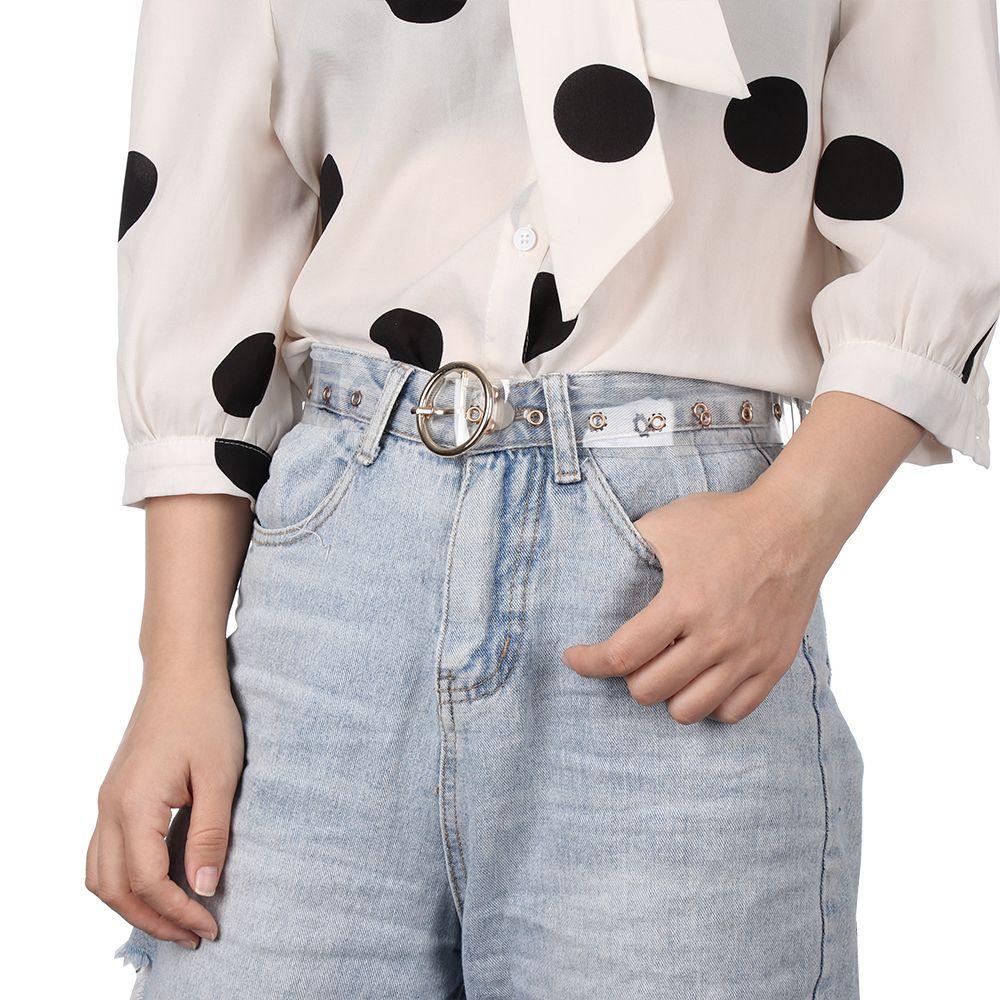 Mode Klare Dornschließe Transparentes Taillenband Rund Quadratisch Herz Punk Hüftgürtel Hüftgurt