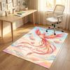 Dragon Phoenix Theme Crystal Velvet Rug Personalized Custom Name Text Soft Floor Mat Home Decor