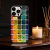 Watercolors Set Paint Palette Phone Case For iPhone 17 16 15 14 13 12 11 Pro Max Plus Silver Matte Black Cover