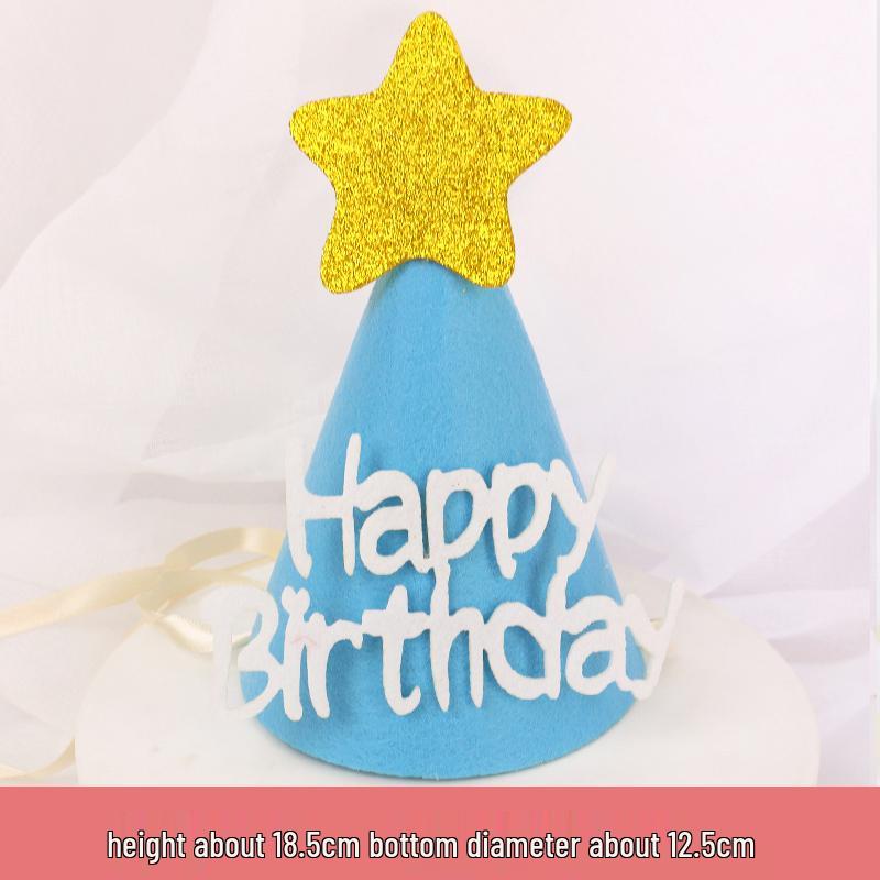 Creative Birthday Cake Pom-Pom Party Hat for Kids & Adults