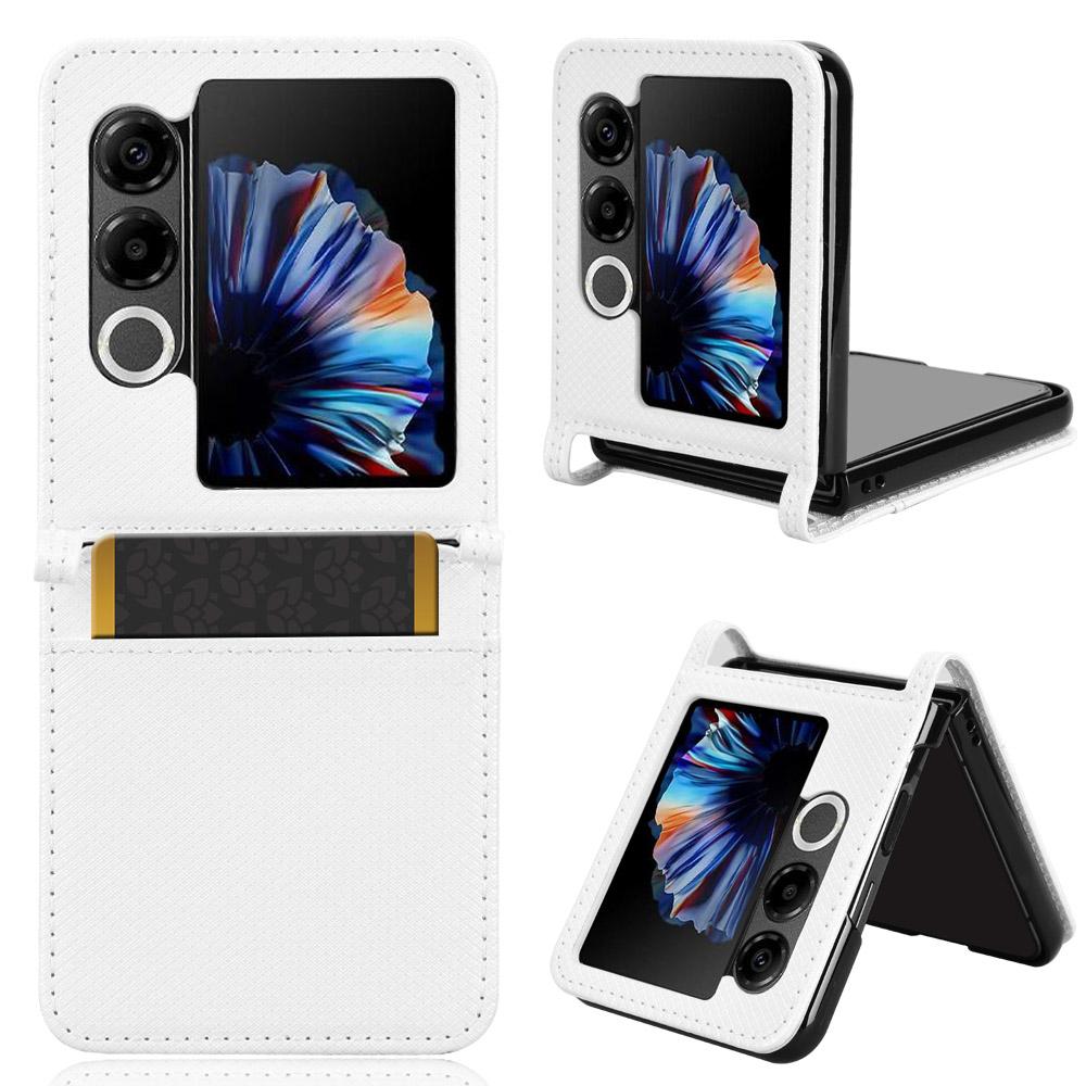 

For ZTE nubia Flip2 5G Leather Wallet Case with Strap Diamond Texture Phone Cover C