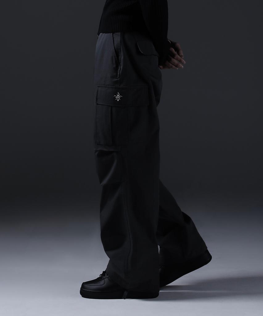 CARMID Glory Wide Curved Parachute Cargo Pants [Dark Gray]