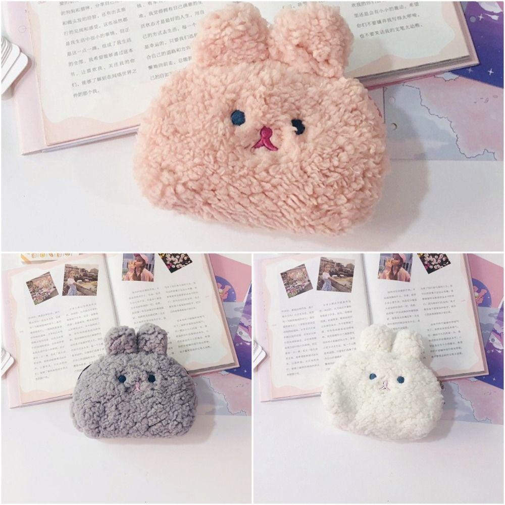 Plush Rabbit Animal Rabbit Money Bags Zipper Animal Zipper Bags  Children Gifts